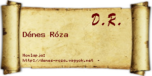 Dénes Róza névjegykártya