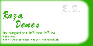 roza denes business card